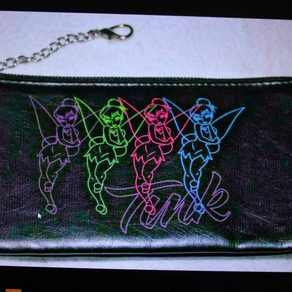 TINKERBELL CARRY POUCH WITH KEYCHAIN